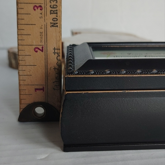 Religious Jewelry Box Chest Glass Top Velvet Lining Trinket Box Philippians 4:13 - Picture 16 of 16